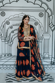 Aksar Blue Sharara Set 1