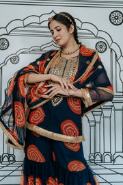 Aksar Blue Sharara Set 4