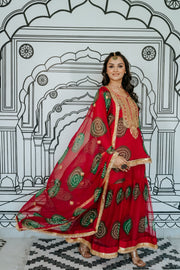 Aksar Red Sharara Set 1