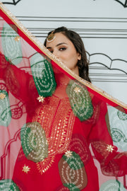 Aksar Red Sharara Set 2