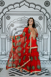 Aksar Red Sharara Set 6