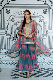 Aksar Grey Sharara Set 2