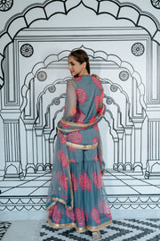 Aksar Grey Sharara Set 4