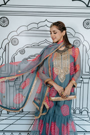 Aksar Grey Sharara Set 6