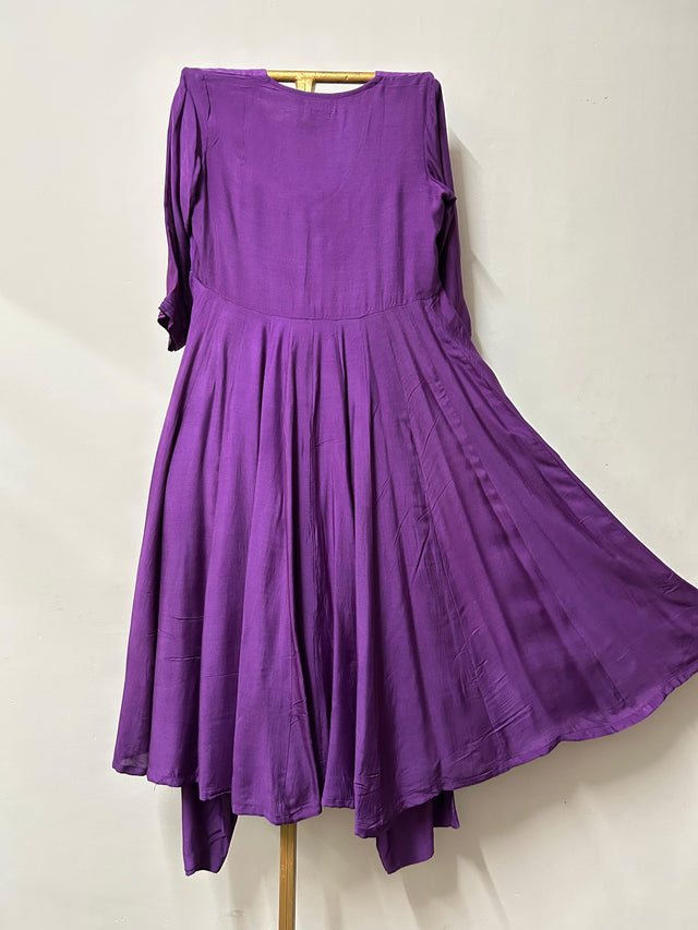 HEER PURPLE ANARKALI SET
