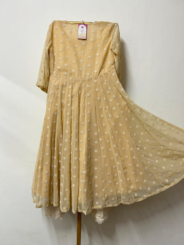 NAAZ BEIGE ANARKALI SET