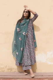 Sunflower Green Anarkali Set 7