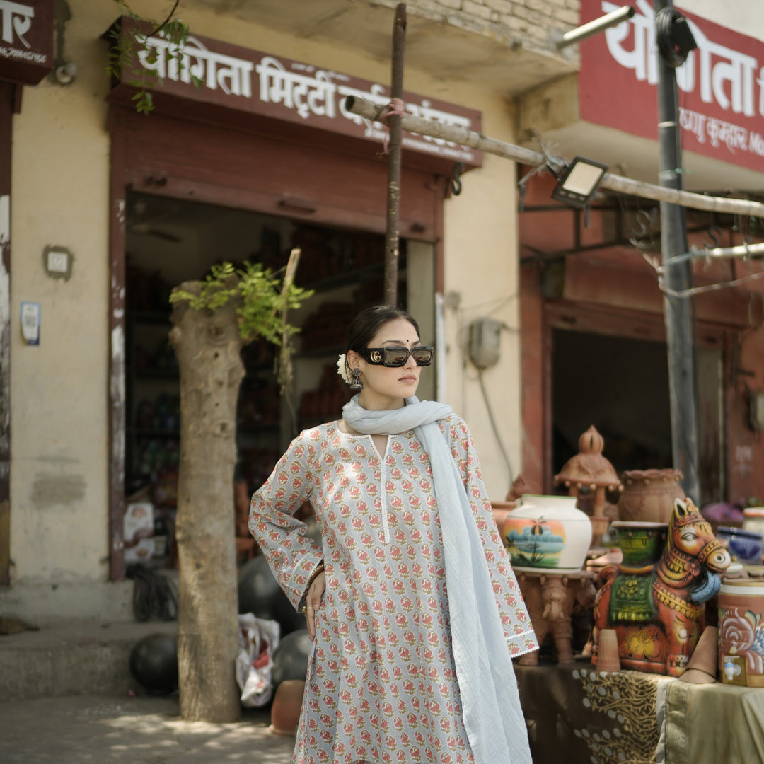 Amisha Light Blue Kurta Set