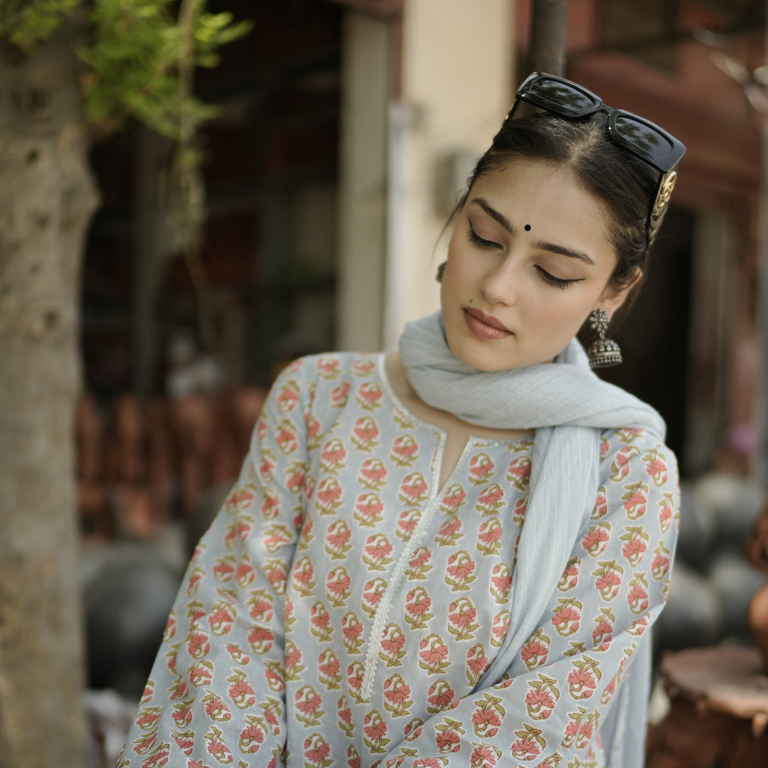 Amisha Light Blue Kurta Set
