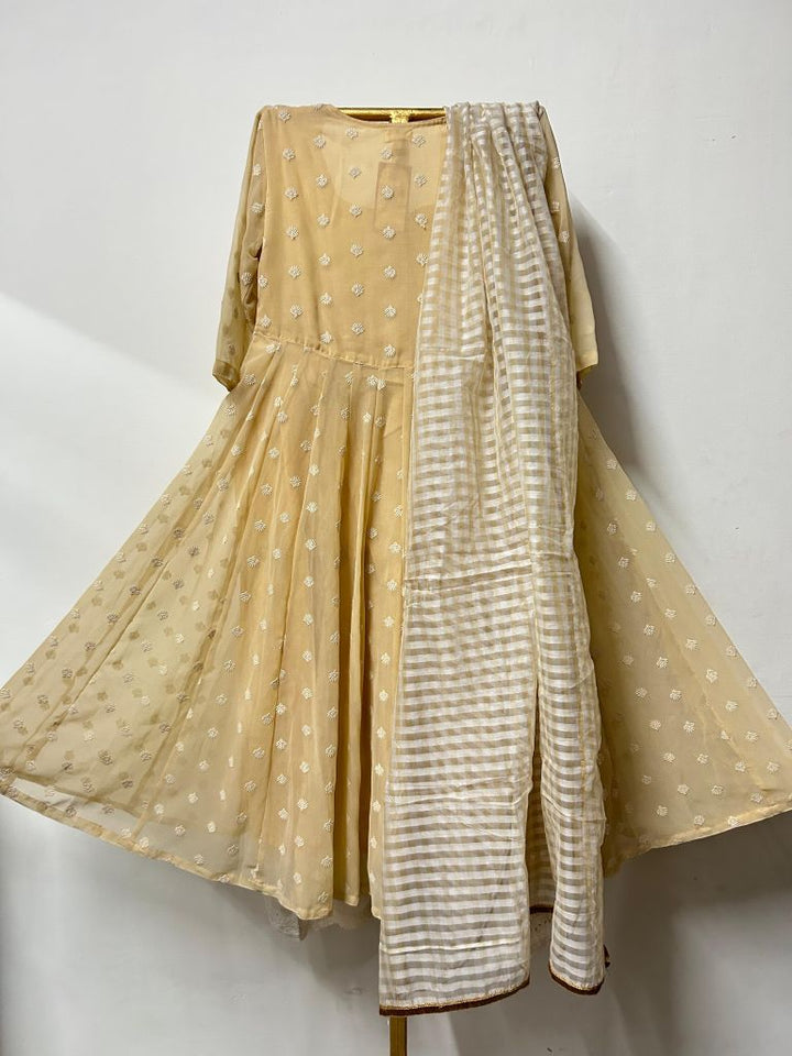 Suhana Beige Anarkali Set Gulabo Jaipur
