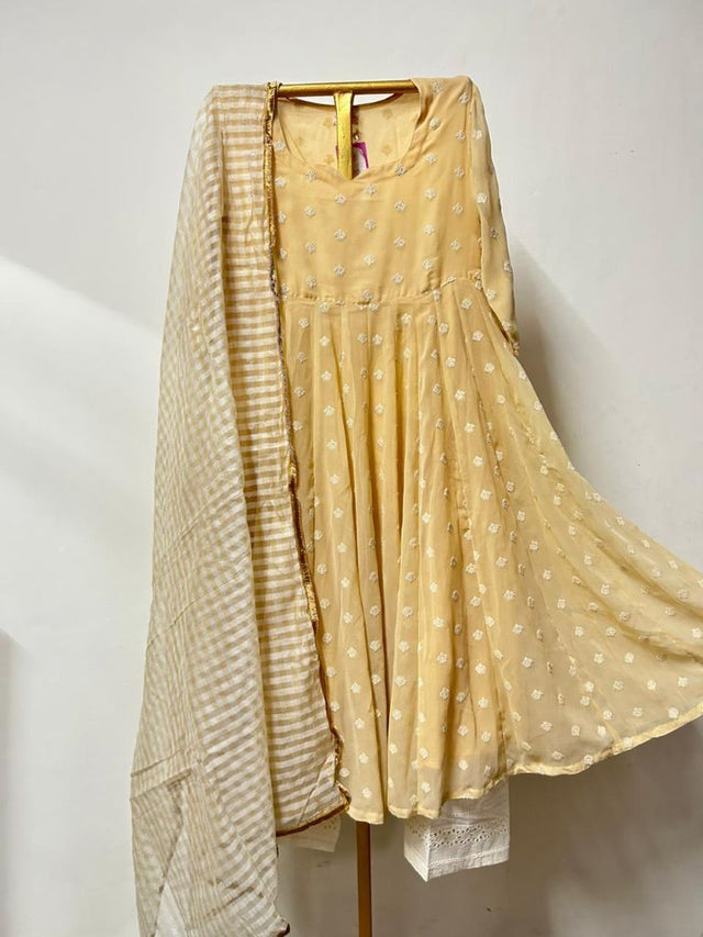 Suhana Beige Anarkali Set