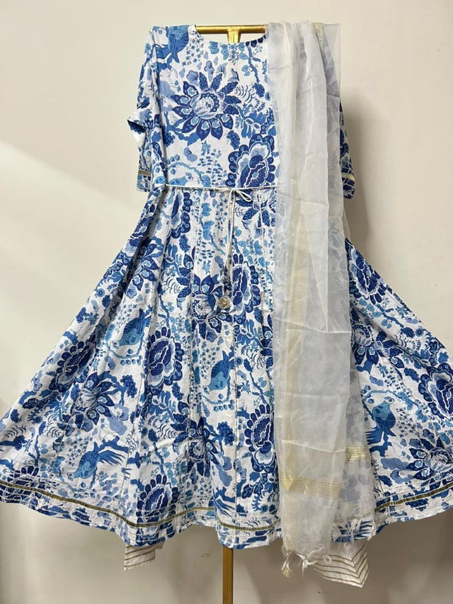 Sona Blue Anarkali Set