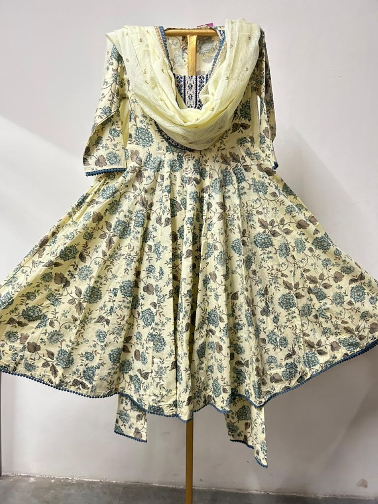 Sonam Blue Anarakli Set Gulabo Jaipur