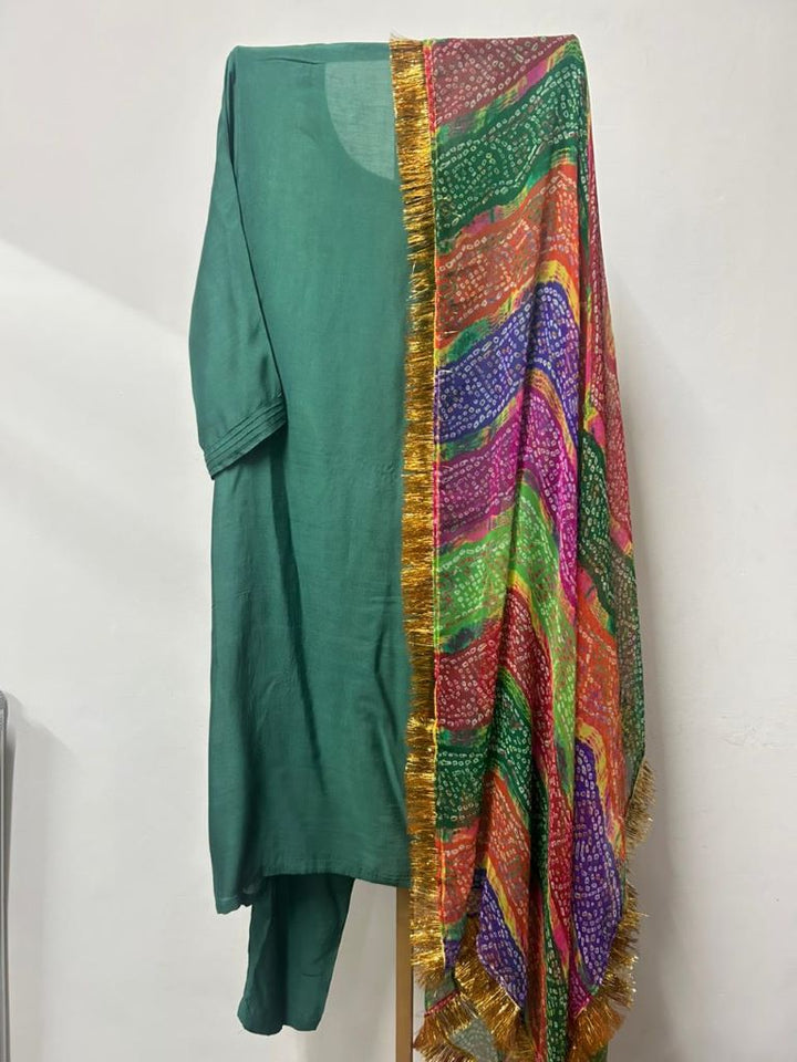 REEM GREEN STRAIGHT SET Gulabo Jaipur