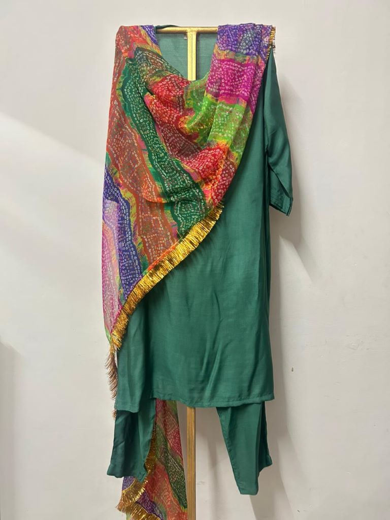 REEM GREEN STRAIGHT SET Gulabo Jaipur