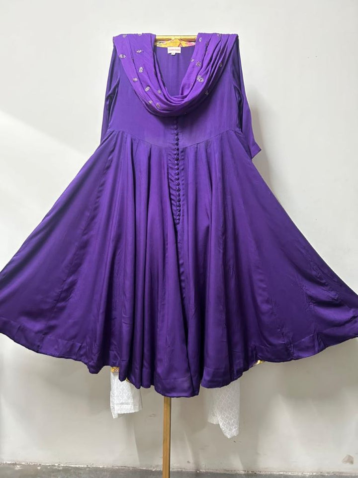 REEM PURPLE ANARKALI SET