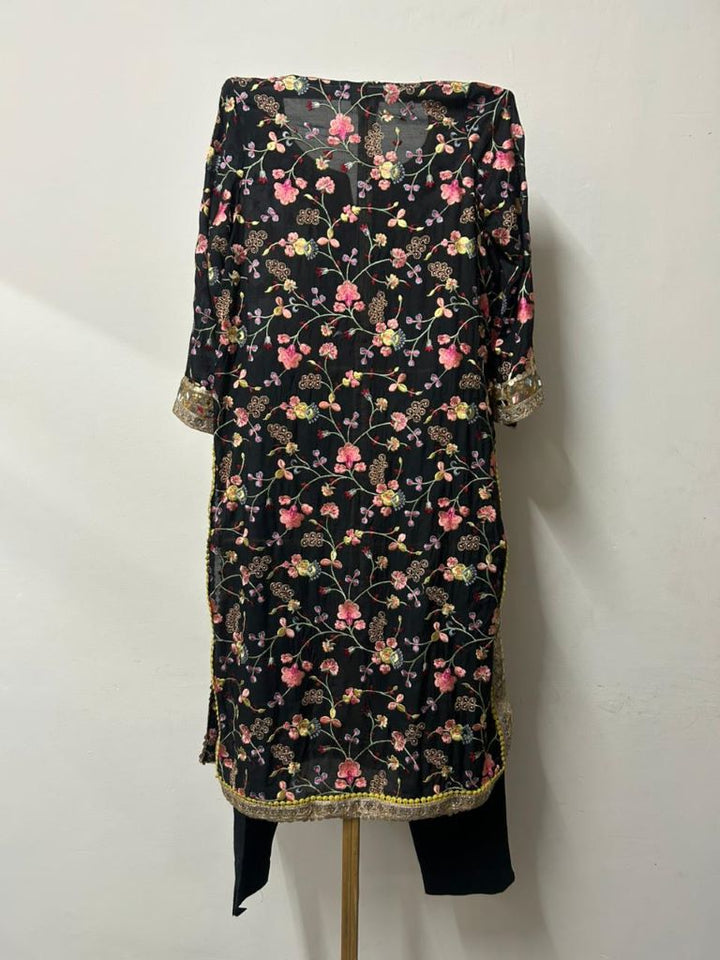 ALINA BLACK STRAIGTH CO-ORD SET Gulabo Jaipur