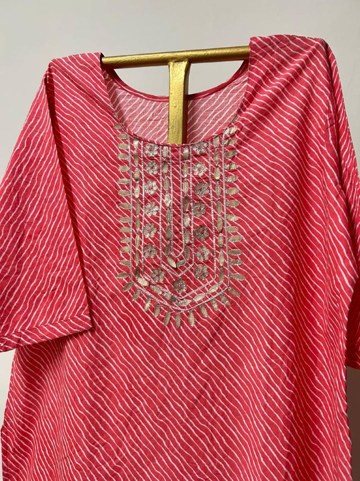 BLOOM PINK STRAIGHT CO-ORD SET Gulabo Jaipur