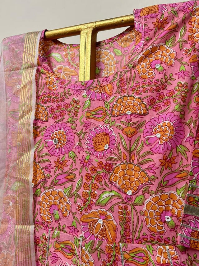 SOHA PINK ANARKALI SET