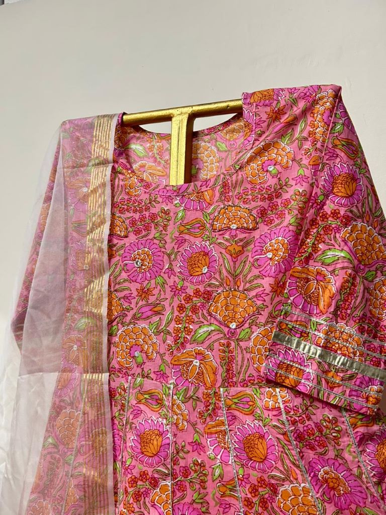 SOHA PINK ANARKALI SET Gulabo Jaipur