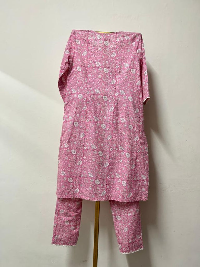 MINA PINK STRAIGHT CO-ORD SET