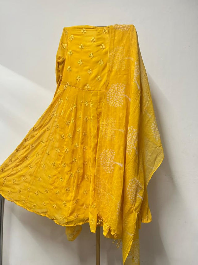 BLOOM YELLOW ANARKALI SET