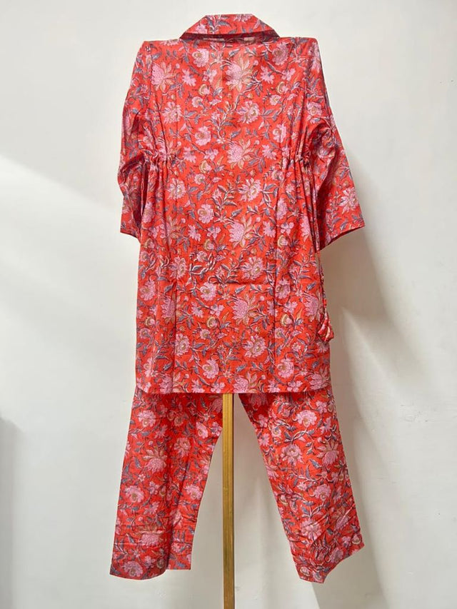 GIVA PINK PRINTED CO-ORD SET