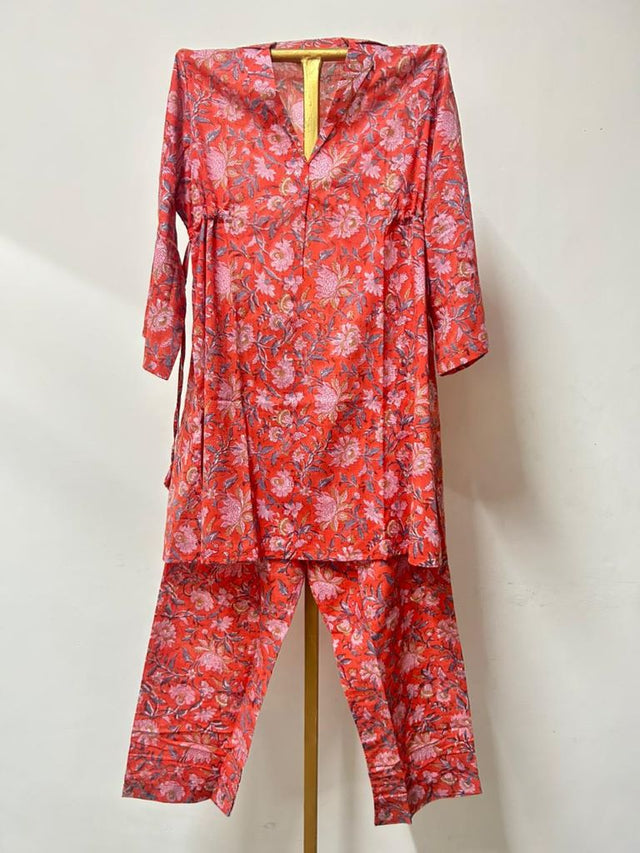 GIVA PINK PRINTED CO-ORD SET