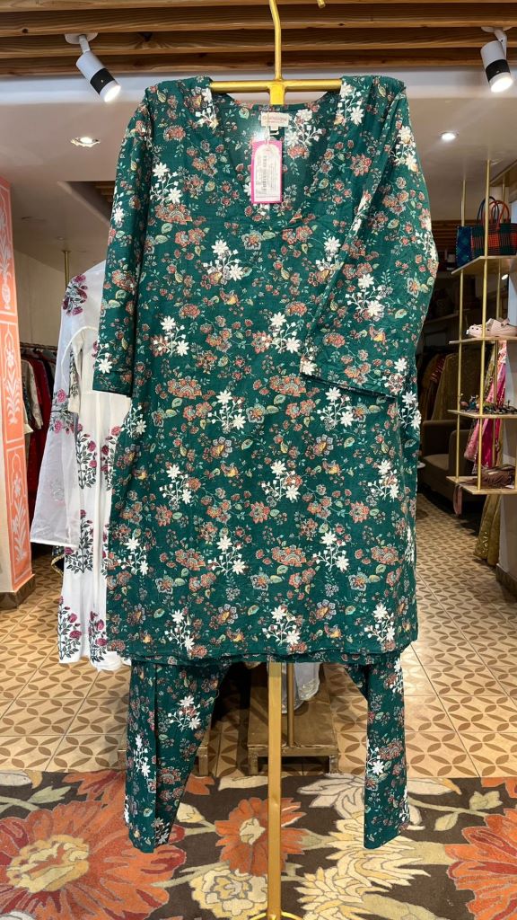 MEETA GREEN STRAIGHT CO-ORD SET