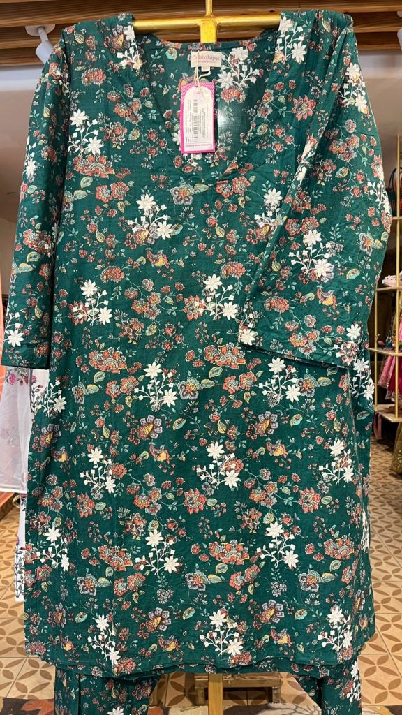 MEETA GREEN STRAIGHT CO-ORD SET