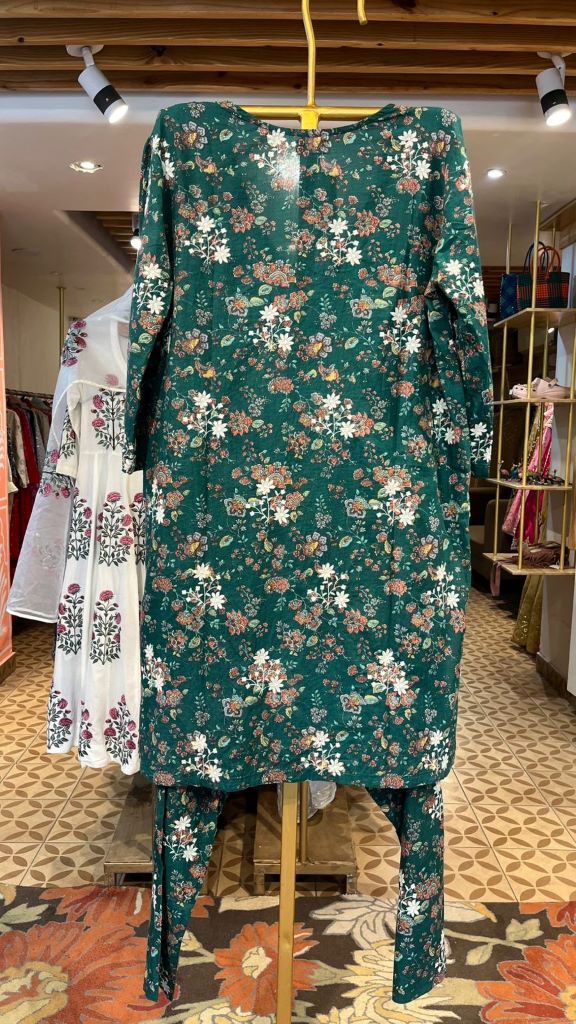 MEETA GREEN STRAIGHT CO-ORD SET