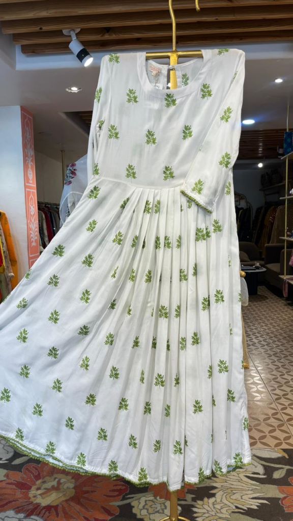 NOYA WHITE EMBROIDERED DRESS Gulabo Jaipur