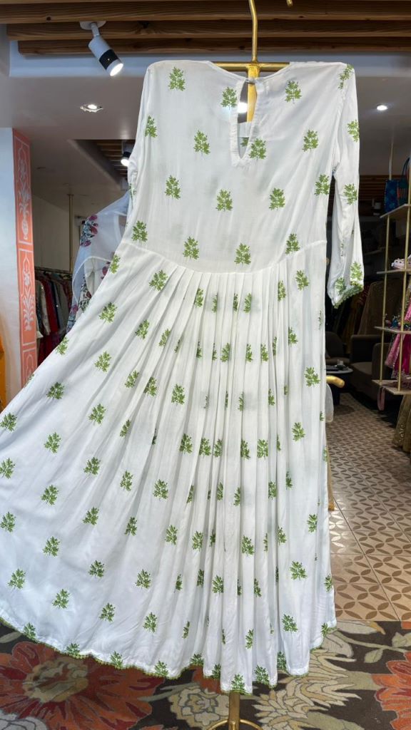 NOYA WHITE EMBROIDERED DRESS Gulabo Jaipur
