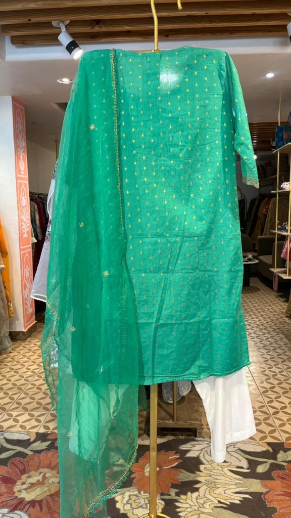 HEER GREEN STRAIGHT SET Gulabo Jaipur