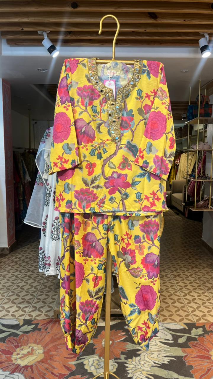GARDEN YELLOW CO-ORD SET Gulabo Jaipur
