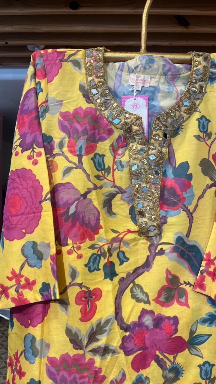 GARDEN YELLOW CO-ORD SET Gulabo Jaipur