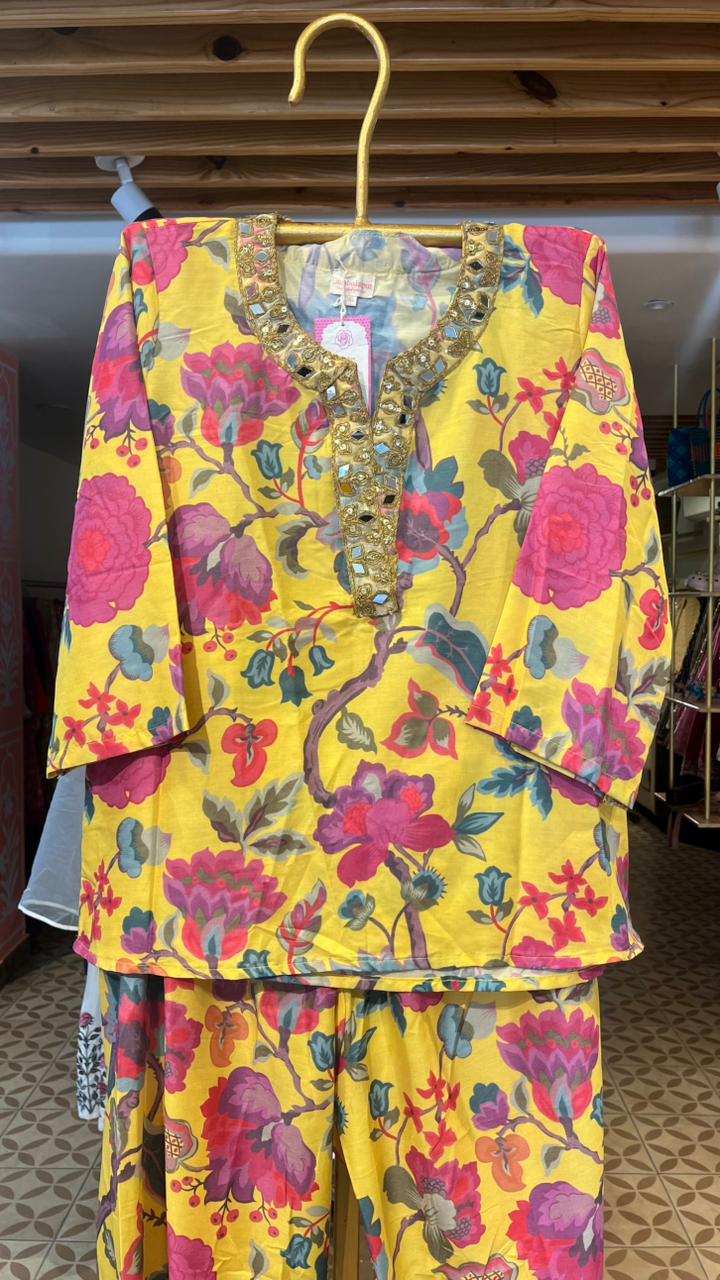 GARDEN YELLOW CO-ORD SET Gulabo Jaipur