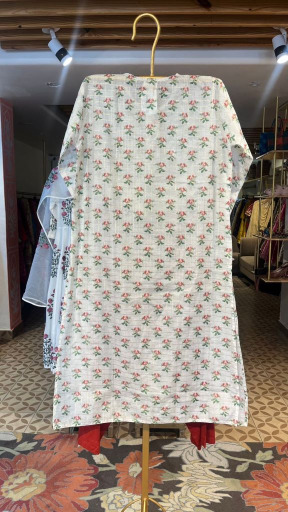 NIROZ WHITE STRAIGHT CO-ORD SET Gulabo Jaipur