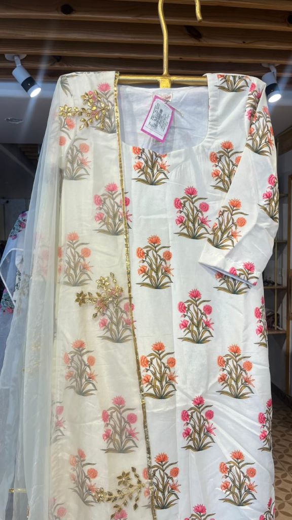MEHNAAZ WHITE STRAIGHT SET Gulabo Jaipur