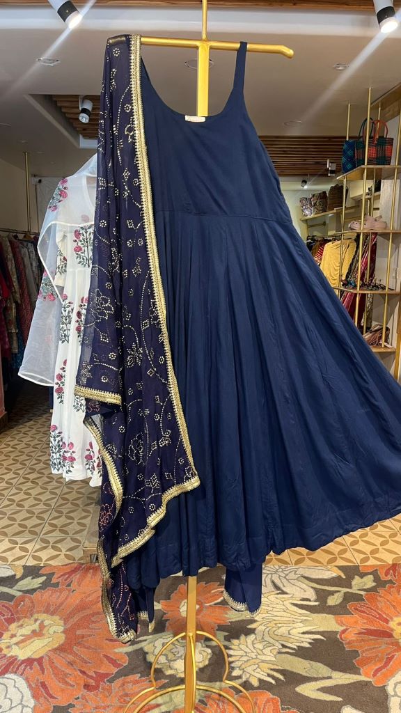 NOORI BLUE ANARKALI SET Gulabo Jaipur