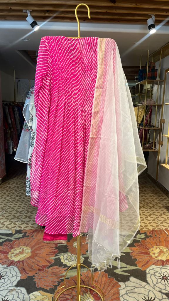 HOOR PINK ANARAKLI SET Gulabo Jaipur