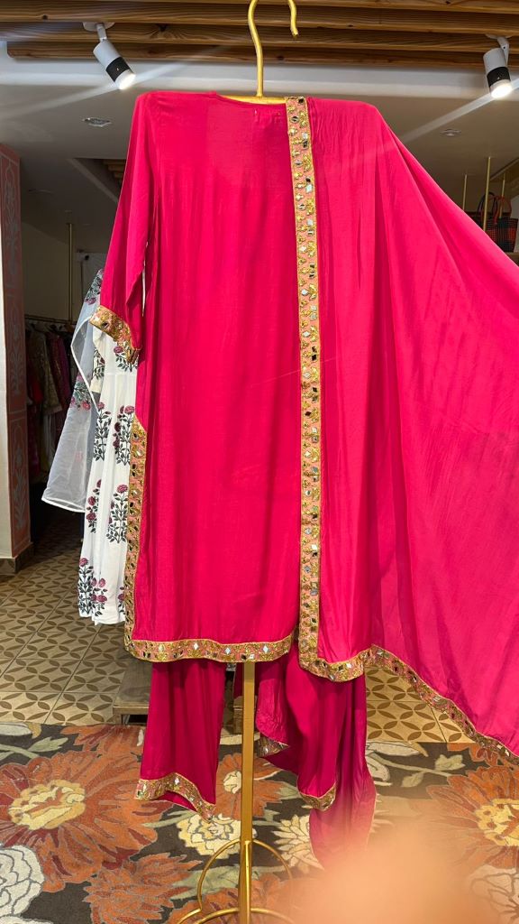 KALISTA PINK STRAIGHT SET Gulabo Jaipur