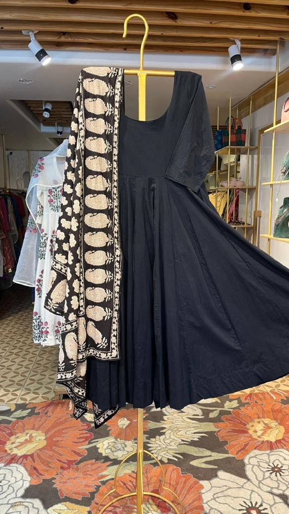 MAYA BLACK ANARAKLI SET Gulabo Jaipur