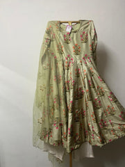 MEHNAAZ PISTA GREEN ANARKALI SET 3