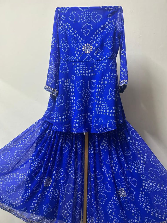 SOHA BLUE SHARARA SET