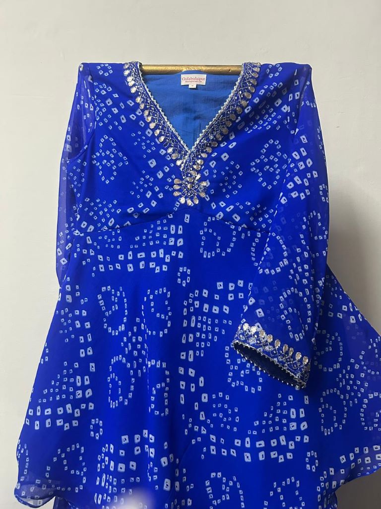 SOHA BLUE SHARARA SET Gulabo Jaipur