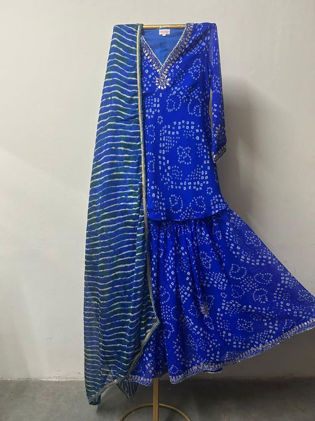 SOHA BLUE SHARARA SET