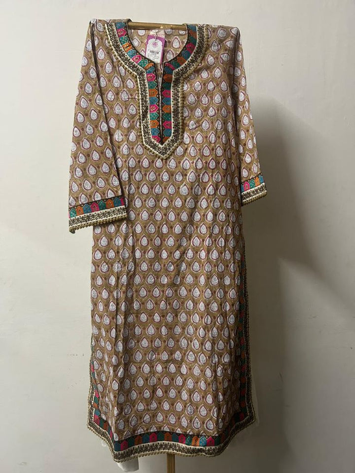 NOYA BEIGE STRAIGHT SET Gulabo Jaipur
