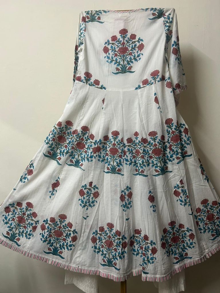 SOHA WHITE ANARKALI SET Gulabo Jaipur