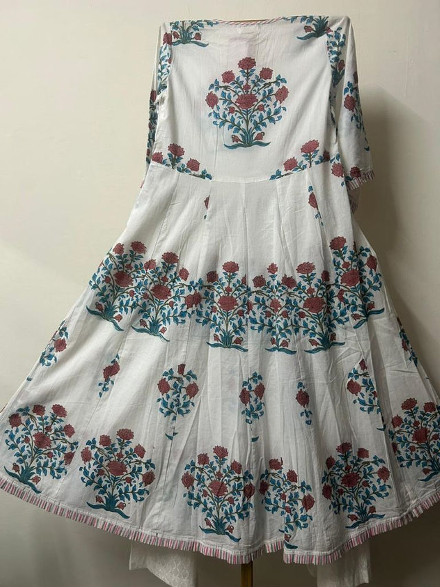 SOHA WHITE ANARKALI SET
